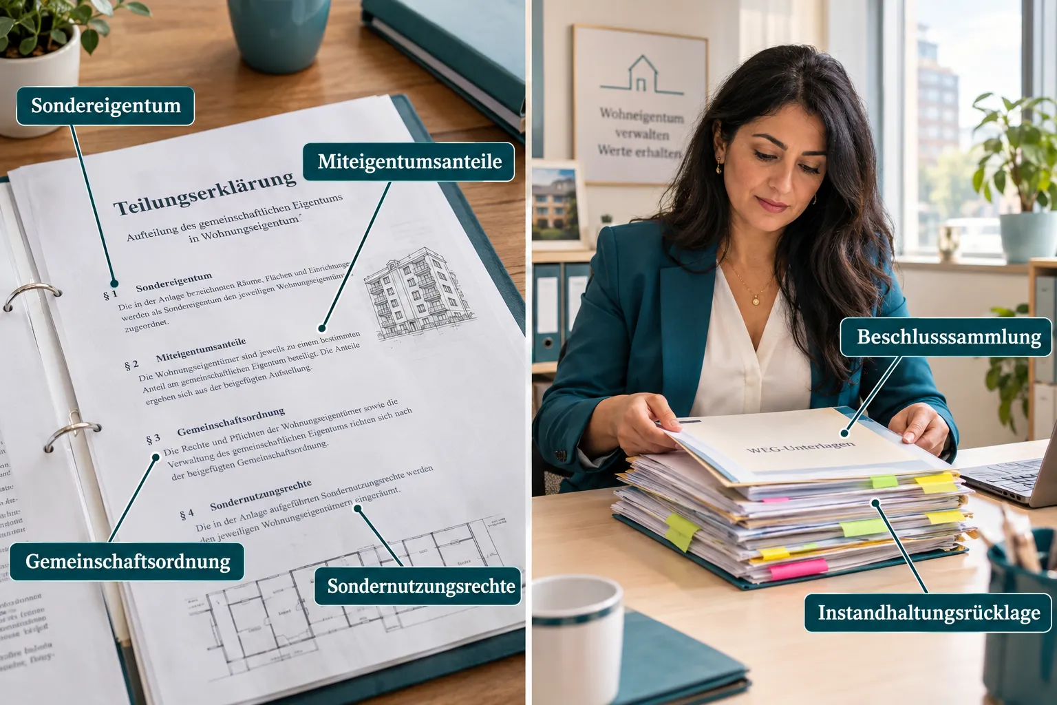Immobilienmakler für Eigentumswohnungen: Spezialisierung bei WEG-Verkauf und Teilungserklärung 2 Was muss ich über die Teilungserklärung wissen, und was prüft der Makler dabei?