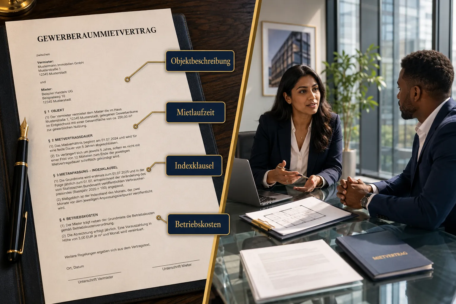 Gewerbeflächen vermieten: Praxisleitfaden für Makler 2 Was muss in einem Gewerberaummietvertrag stehen?