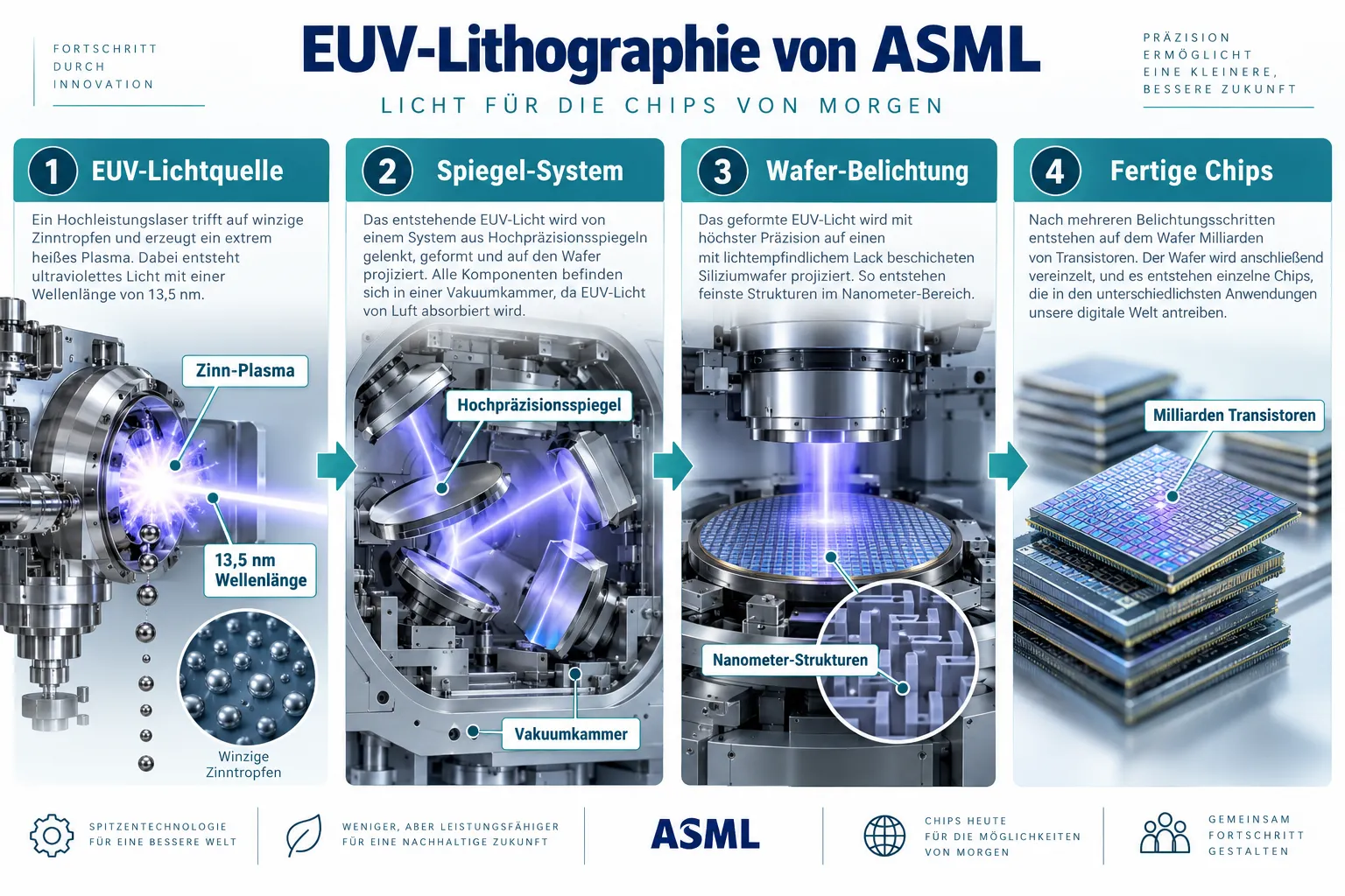 Was ist die ASML-Aktie und warum ist sie so wichtig für die Halbleiterindustrie? 1 Was sind EUV-Lithografiemaschinen von ASML?