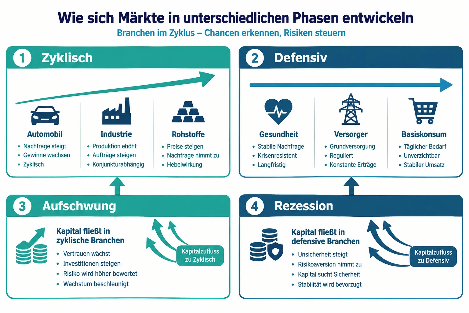 Welche Branchen gehören zu den zyklischen Sektoren?