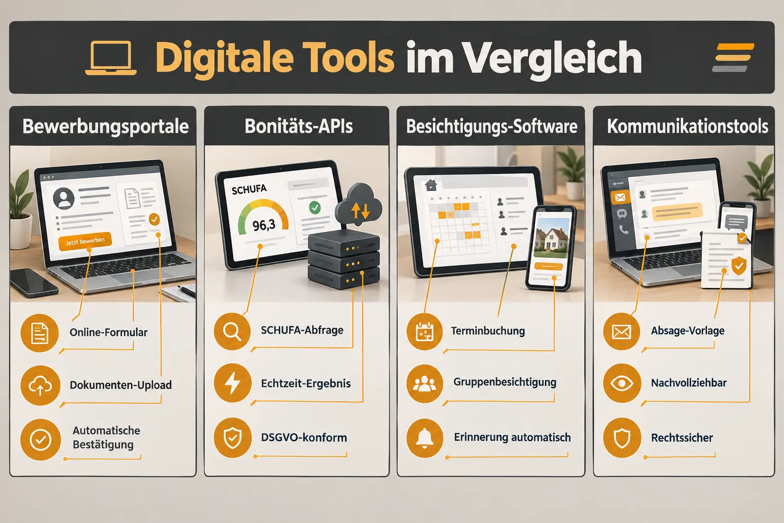 Wohnungsnachfrage 2026: Wie Makler in angespannten Mietmärkten schneller und fairer vermieten 2 Welche digitalen Tools helfen Maklern bei hoher Nachfrage?