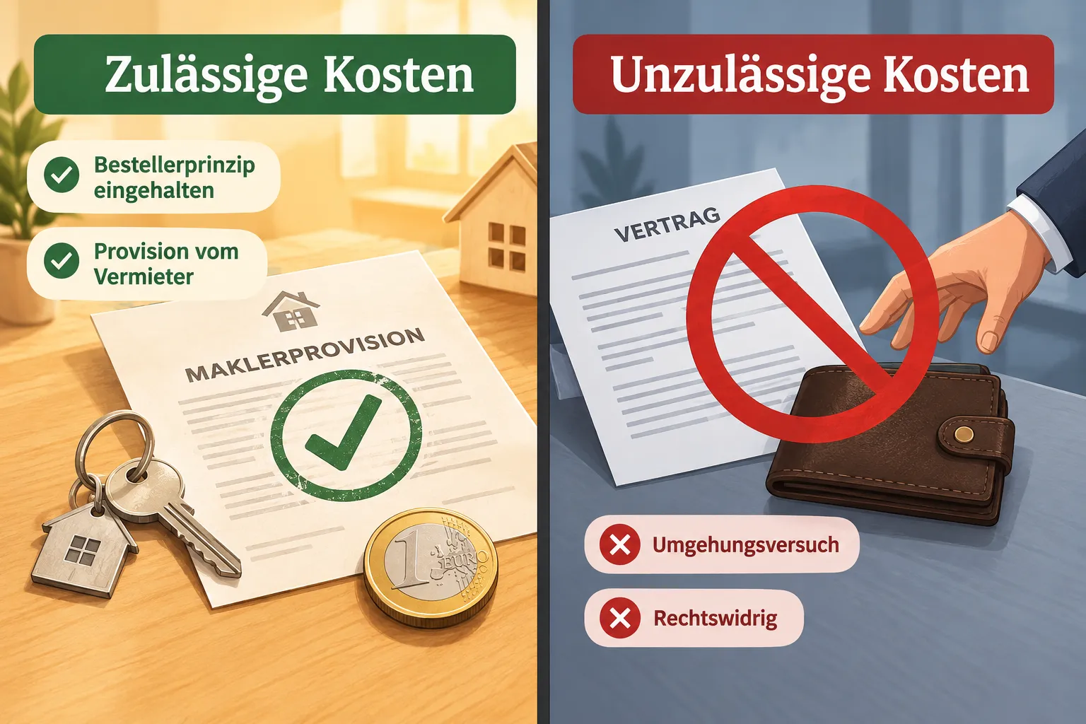 Maklerprovision bei Mietwohnungen: Bestellerprinzip, Ausnahmen und unzulässige Kosten 2 Welche Maklerkosten sind unzulässig bei Mietwohnungen?