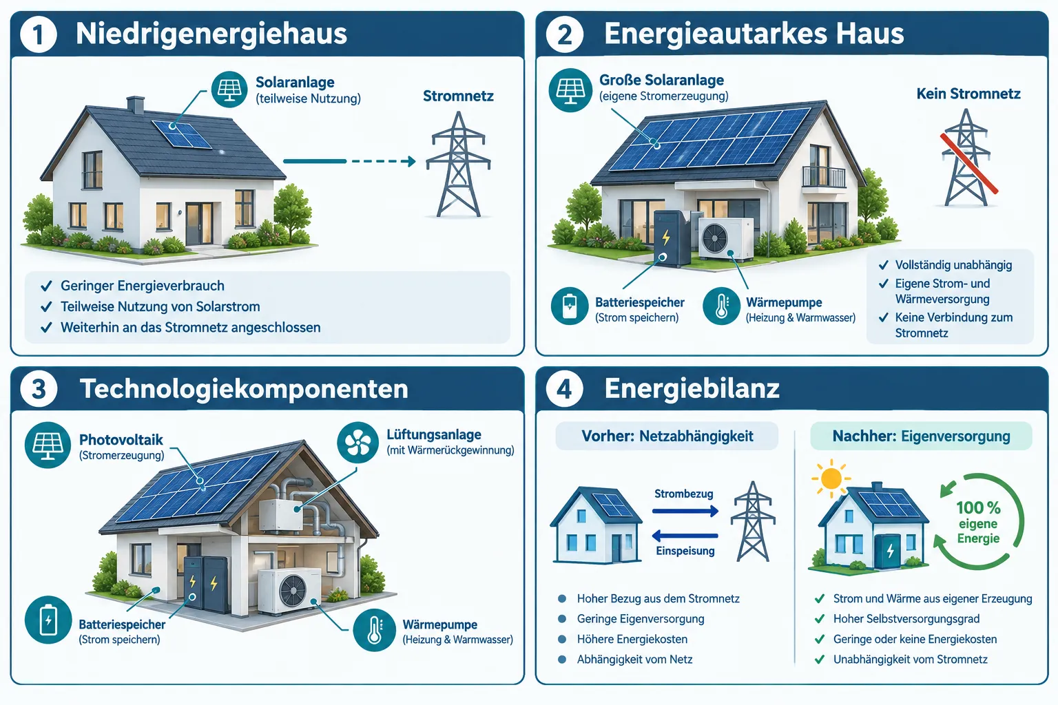 Energieautarke Immobilien: Warum Nachhaltigkeit den Verkaufswert und die Vermietbarkeit deutlich steigert 1 Welche Technologie braucht man für Energieautarkie?