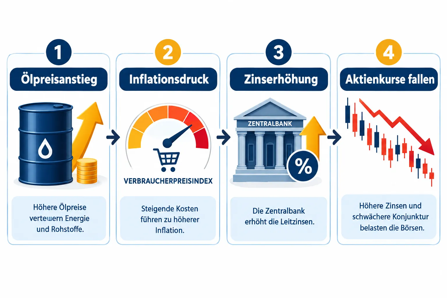 Wie beeinflussen steigende Ölpreise die Aktienmärkte