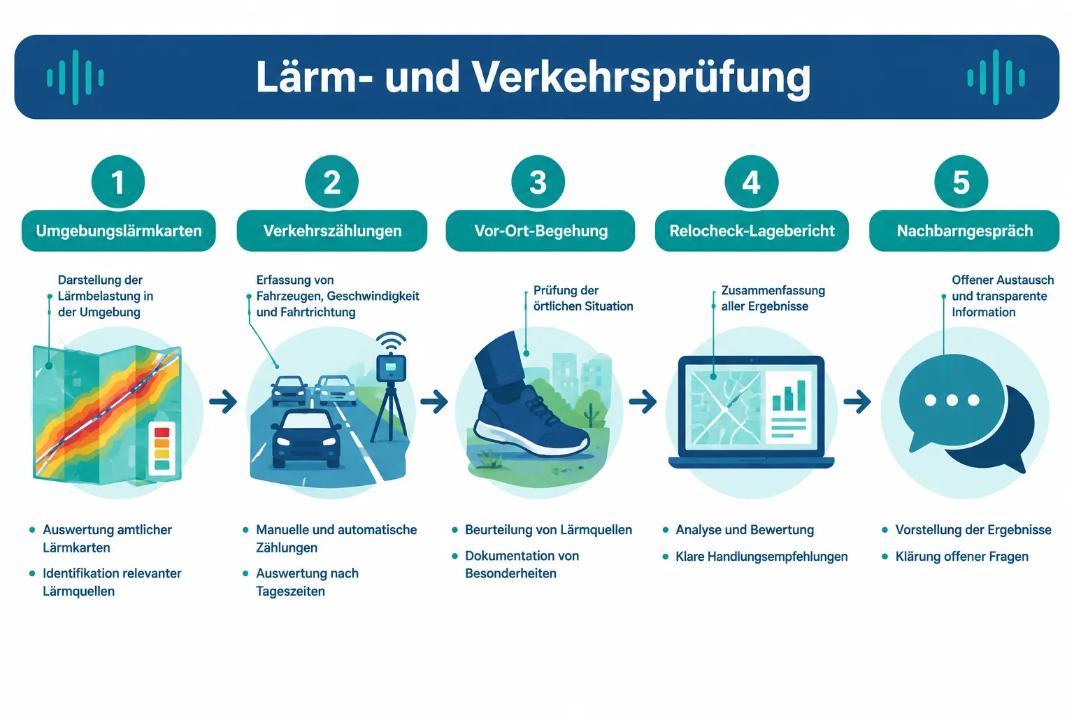 Nachbarschaftsrecherche bei Bestandsimmobilien: So prüfen Makler Lärm, Verkehr und Bauprojekte 1 Wie prüfen Makler Lärmpegel in der Nachbarschaft?