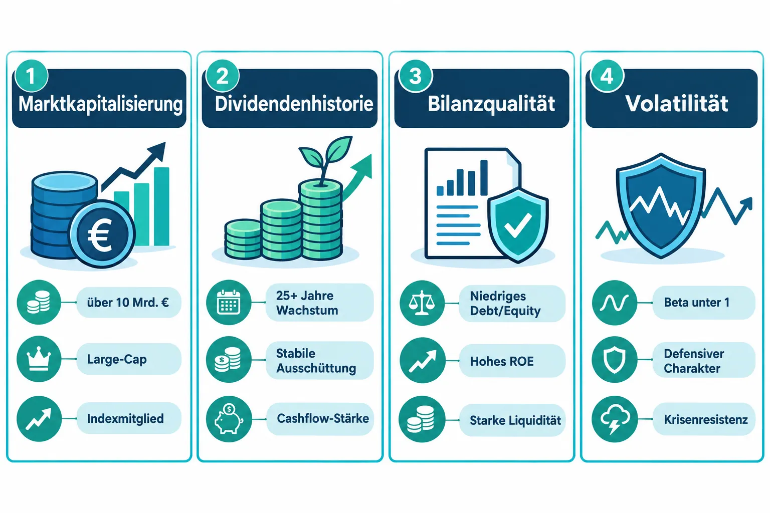 Blue-Chip-Aktien erklärt: Qualität, Resilienz und Überbewertung erkennen 1 Wie unterscheidet sich eine Blue-Chip-Aktie von einer normalen Aktie?