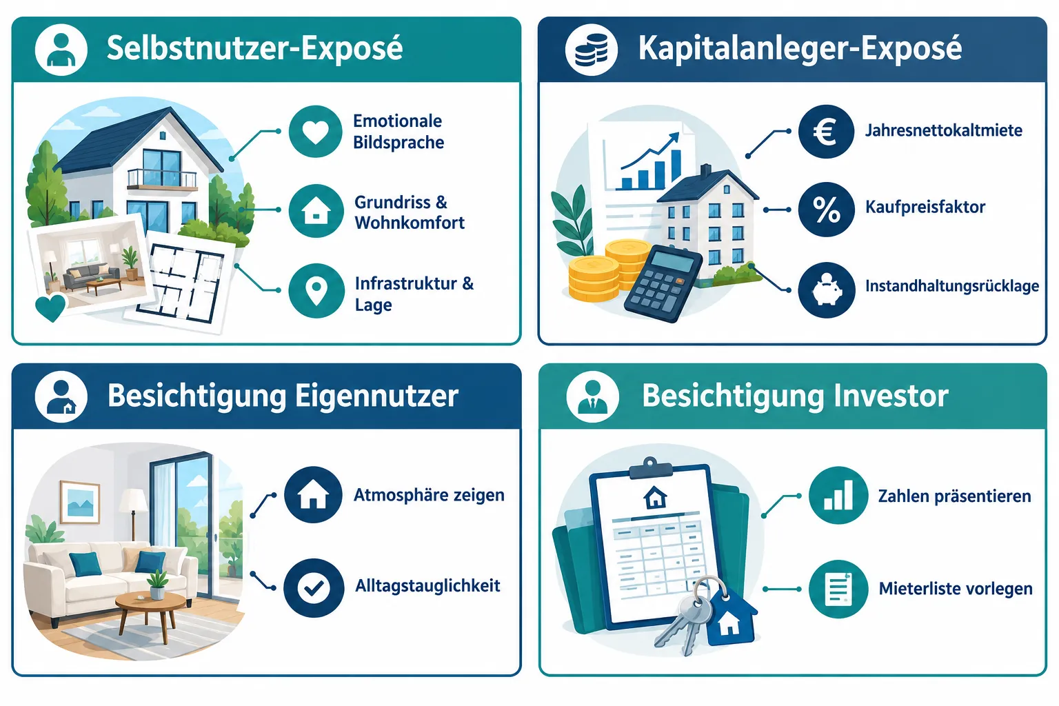 Immobilie verkaufen an Selbstnutzer oder Kapitalanleger: Zielgruppenabhängige Vermarktungsstrategie 1 Wie vermarkte ich meine Immobilie an Selbstnutzer?