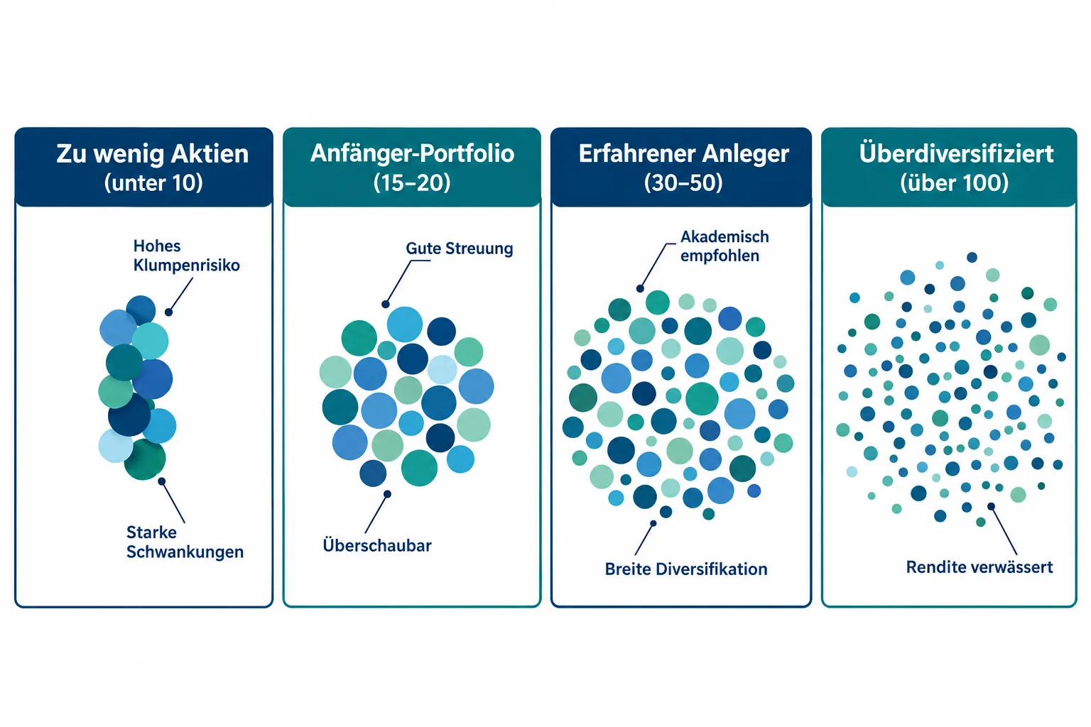 Aktienportfolio aufbauen: Die optimale Anzahl von Einzelaktien, Branchen und Regionen 1 Wie viele Einzelaktien sollte man im Portfolio haben