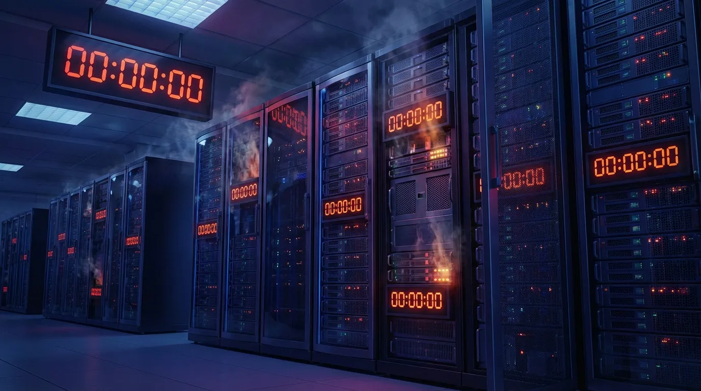 Y2K38 Bug Explanation: Absturz der 32-Bit-Systeme 2038 1 Visualisierung eines digitalen Zeitproblems in Computersystemen